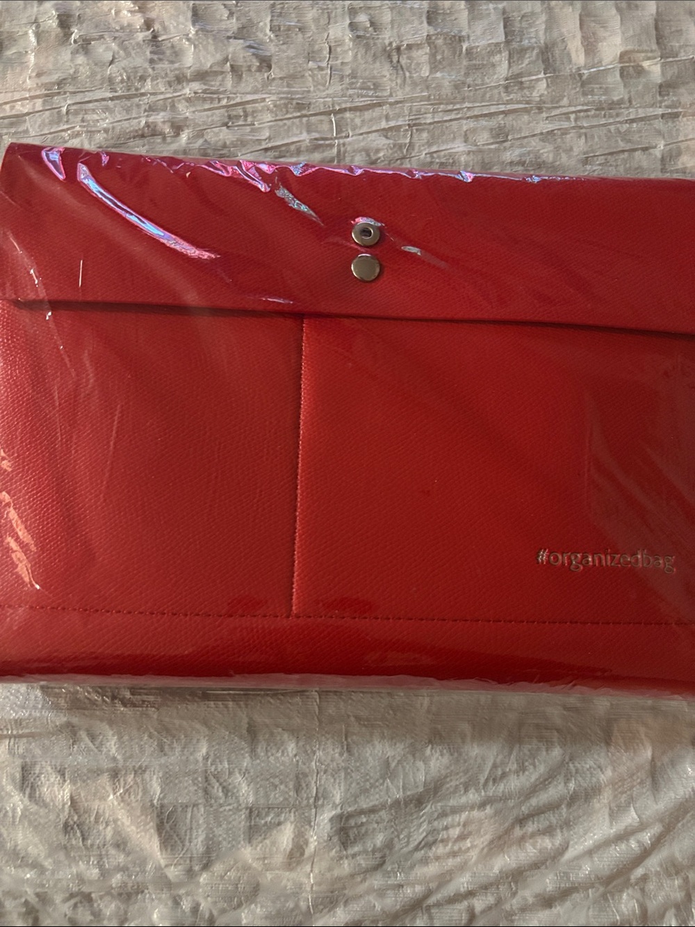 Red Laptop Sleeve Organizer Bag with Front Pockets
